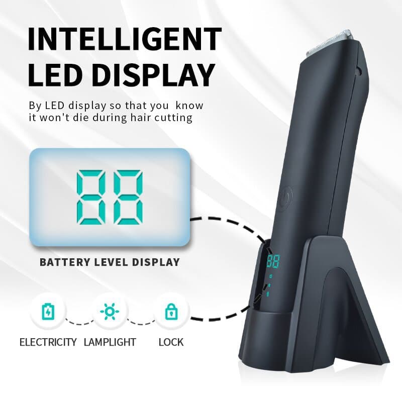 New Men's Intimate Grooming Egg Clipper LED Light Beard Trimmer Waterproof Hair Removal Razor Full Body Washable Electric Shaver