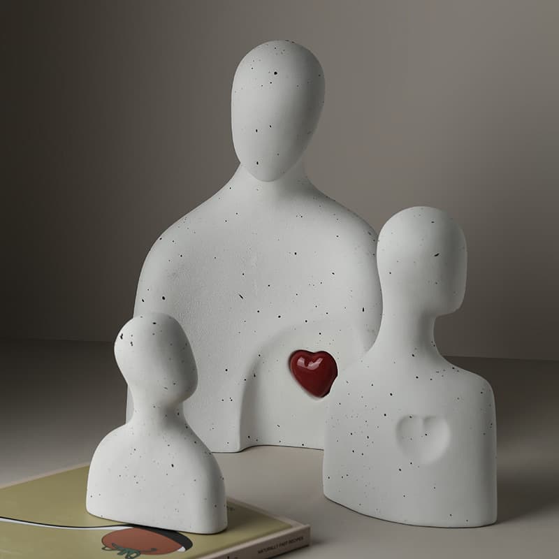 Beihanmei Nordic Abstract Figure Ceramic Ornament Simple Soft Decoration Home Essential Cross-Border Wholesale
