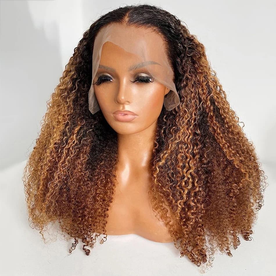 2025 Cross-Border New Style Front Lace Long Curly Human Hair 13x4 Front Lace Front Mixed Wig
