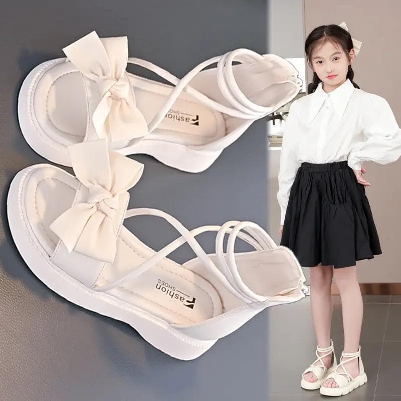 Girls' Sandals 2026 Summer New Style for Older Children, Anti-Odor, Non-Slip Butterfly Sandals, Girls' Beach Shoes