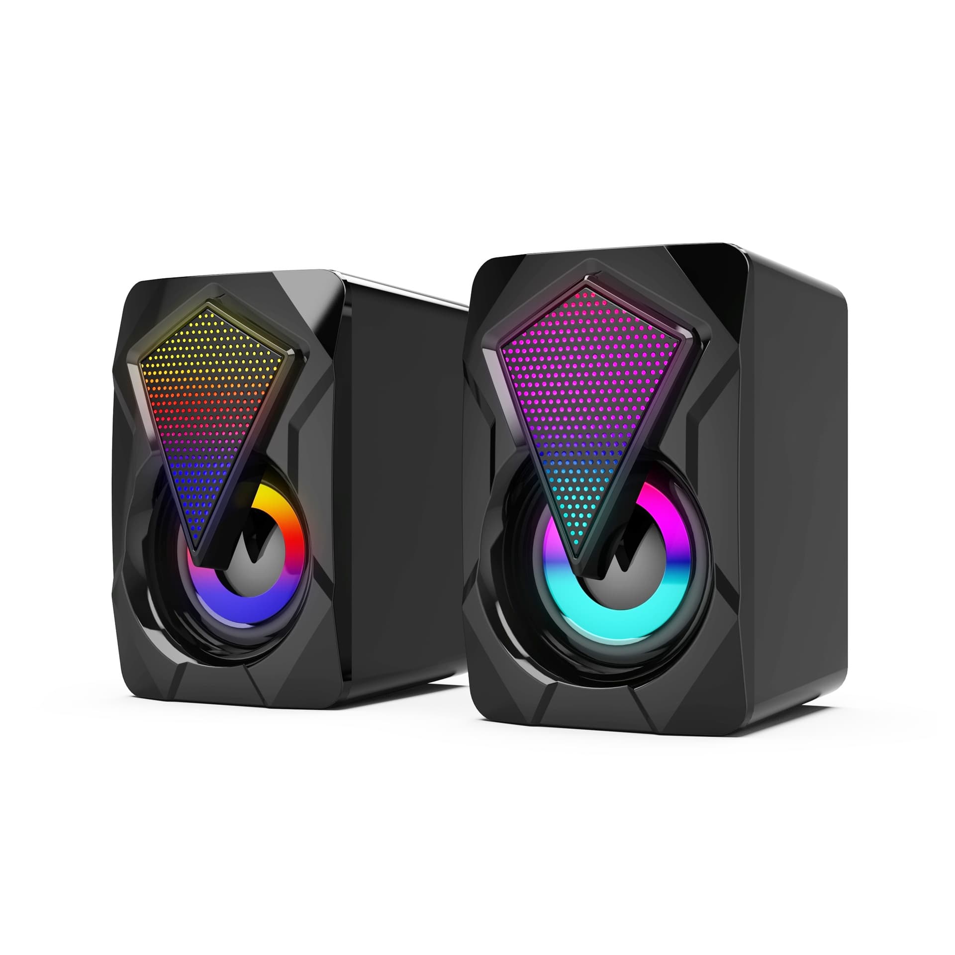 Computer speaker light-emitting desktop notebook multimedia mini wired RGB speaker new X2