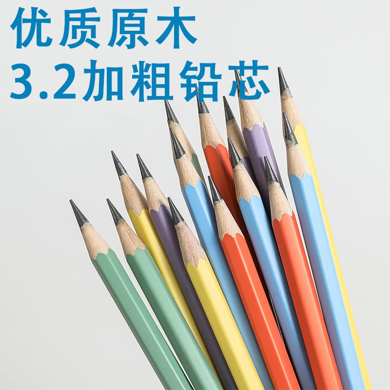 HB Pencils for Elementary Students, Raw Wood Hexagonal Pencils 2B for Sketching, Writing, and Drawing, School Supplies for First Graders