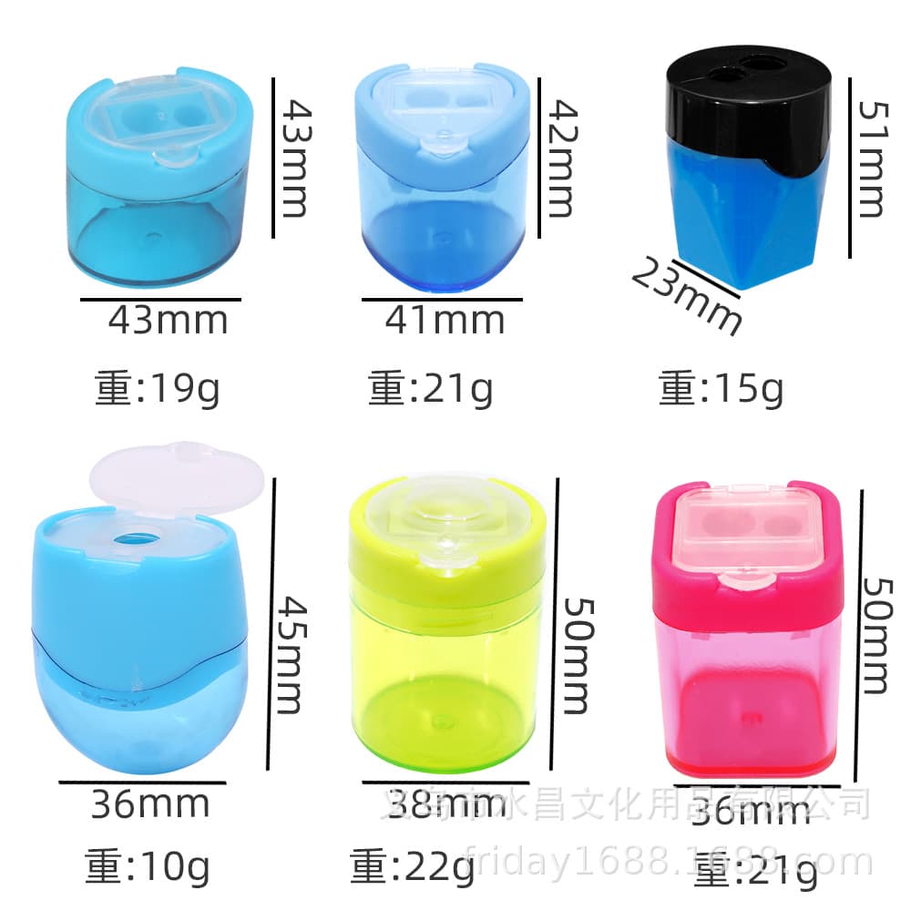 Painting student supplies stationery art children cute colorful double hole pencil sharpener pencil sharpener wholesale