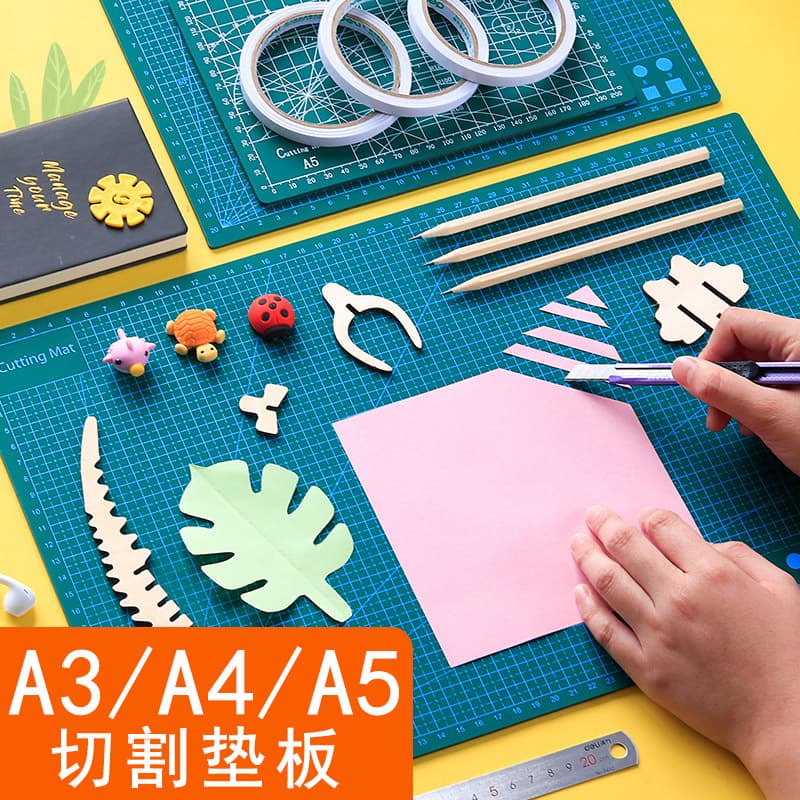 A3 Cutting Mat for Handicrafts, Engraving Anti-Cut Student Art Board, Writing Surface Desktop Journal A4 Scale Version