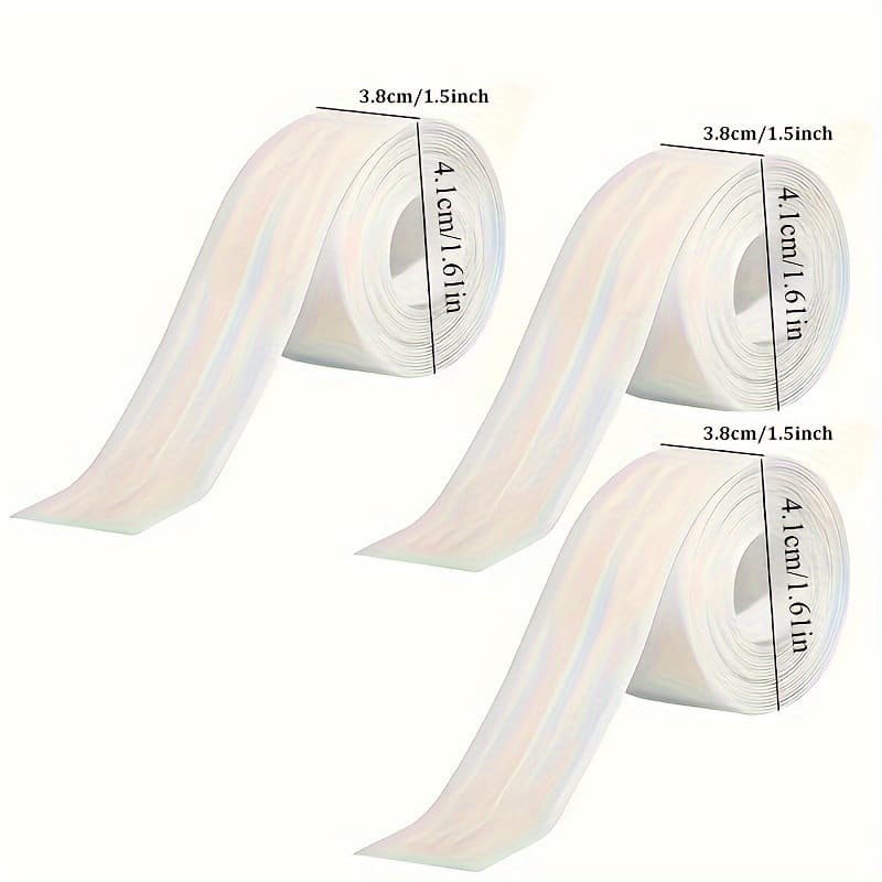 2025 New Cross-border Drop Shipping 3 Rolls Toilet Gap Filler Strips Self-adhesive Sealing Tape