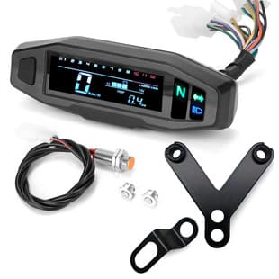 Universal Cross-border Motorcycle Modified Gauge VA HD LCD Electronic Digital Instrument with Tachometer and Fuel Gauge with Bracket