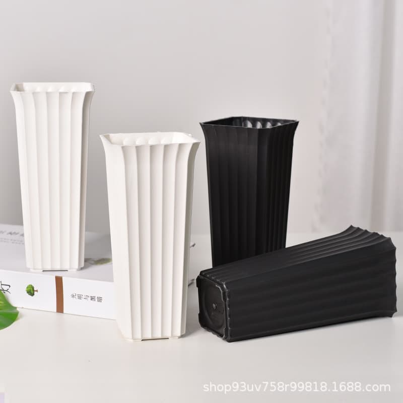Plastic Flower Pots, Vases, Ornaments, Tabletop Flowers, Artificial Flowers, Flower Arrangement Buckets, Modern Minimalist Flower Shop Gardening Flower Pots, Plastic