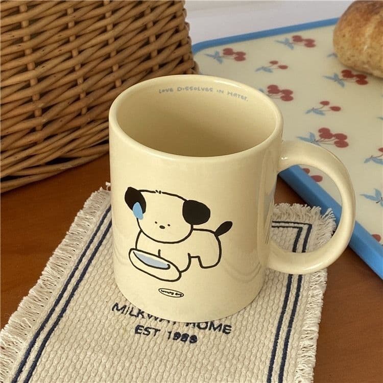 Cute Sweat Ceramic Cup High Aesthetic Value Couple Matching Mugs Afternoon Tea Coffee Drinking Home Use Water Cups