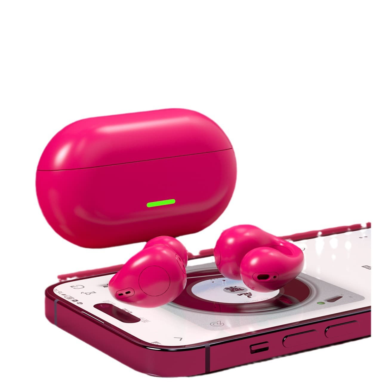 Clip-on Macaron Color Silicone Wireless Bluetooth Earphones Non-in-ear For Music Calls New Digital Computer/Bluetooth Headset