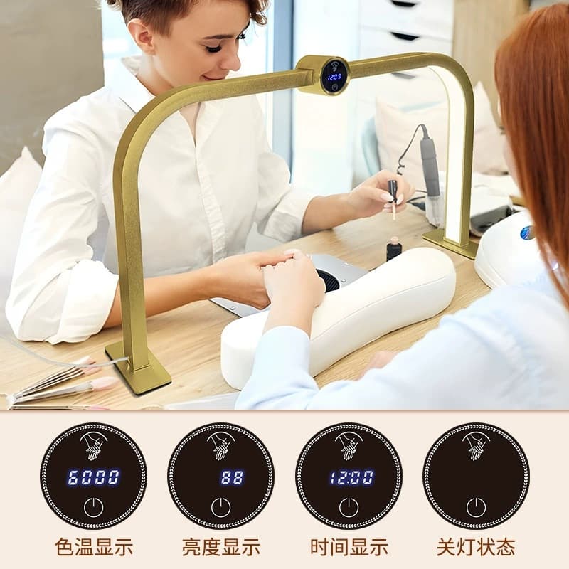 New square beauty lamp touch digital display eyelash tattoo embroidery beauty salon super bright fill light lighting desktop beauty lamp
