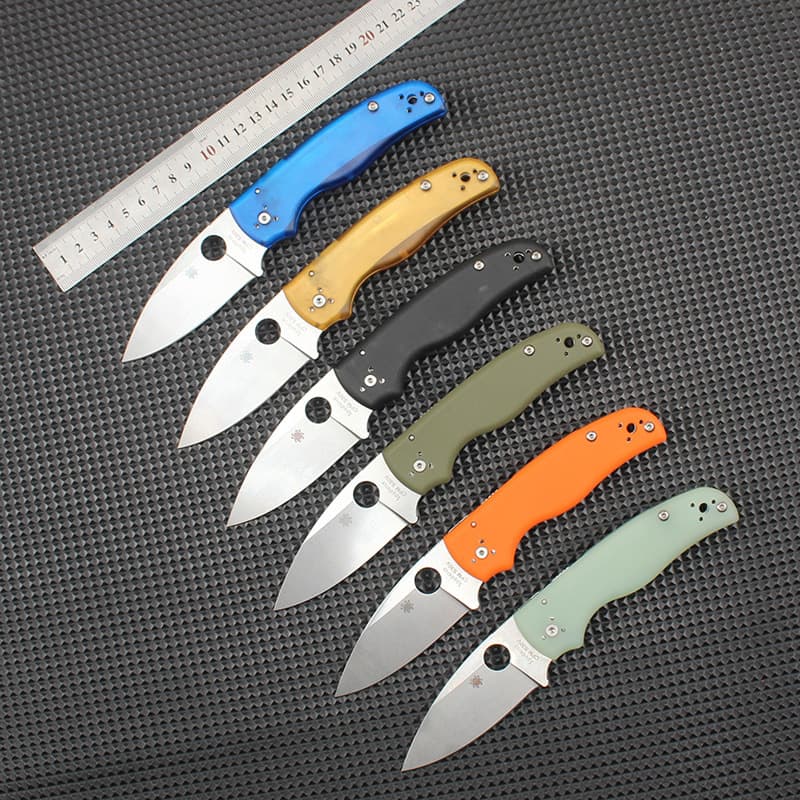 Cross-border Hot Seller Spider C229 Folding Knife Camping Outdoor Knife G10 Handle PEL Handle Pocket Portable Knife
