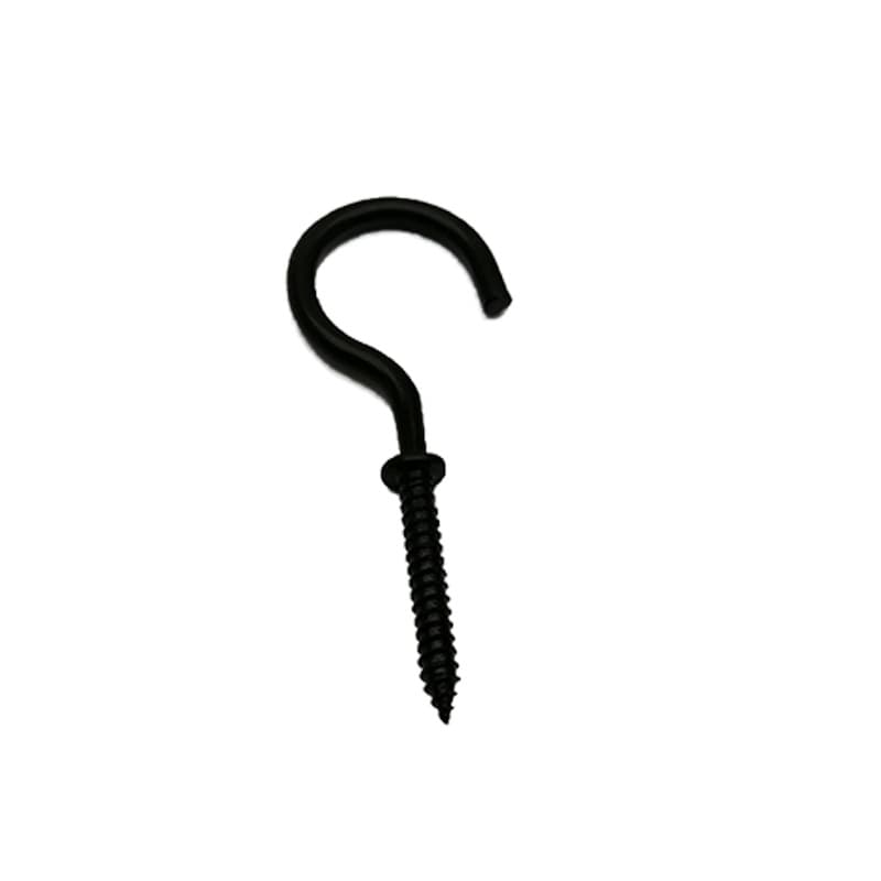 Supply electroplated zinc ring screws wood thread eye screws eyelet wires spring hooks ram's horn hooks electrophoresis black chains