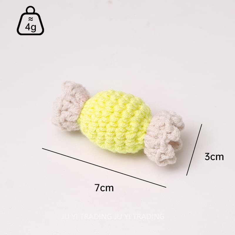 New Cute Handmade Crochet Colorful Candy Children's Clothing Accessories Adorable Lily of the Valley Pendant Hair Tie Decoration