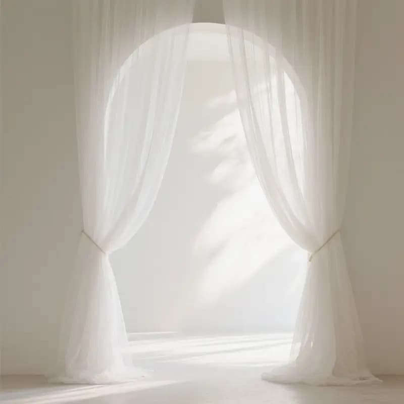 Drop Shipping 4 Pieces Solid Color Sheer Curtain 150*300cm Suitable for Wedding Birthday Party and Photography Window Sheer