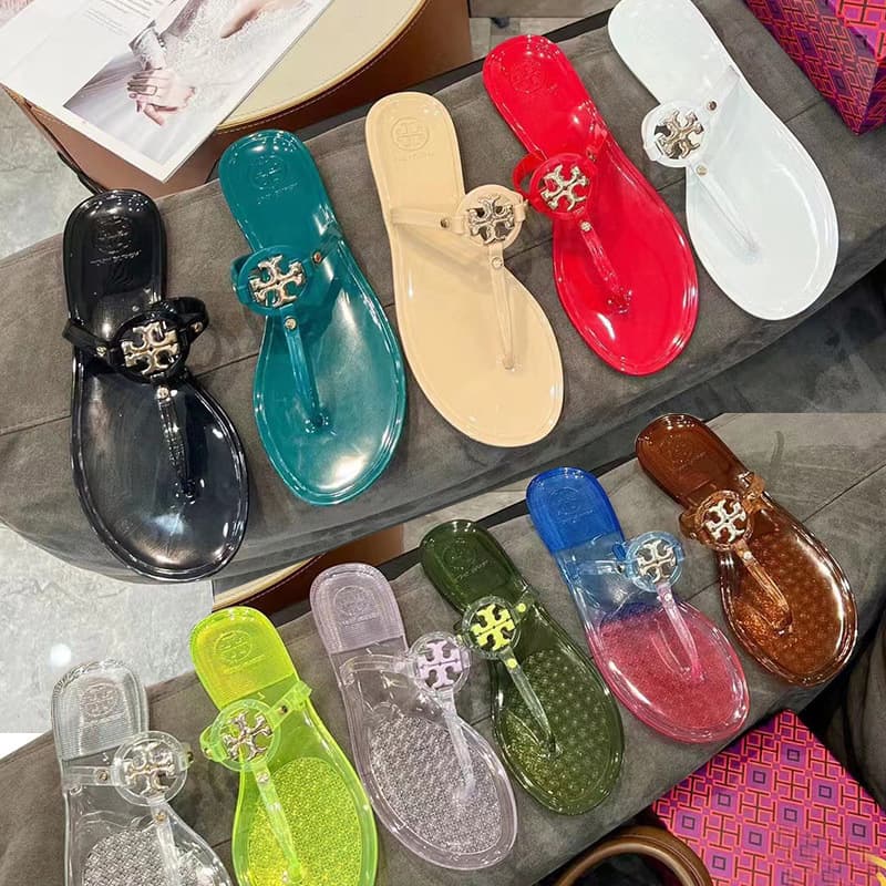 TB flip-flops women's 2026 summer crystal jelly European and American cross-border foreign trade beach shoes sandals slippers