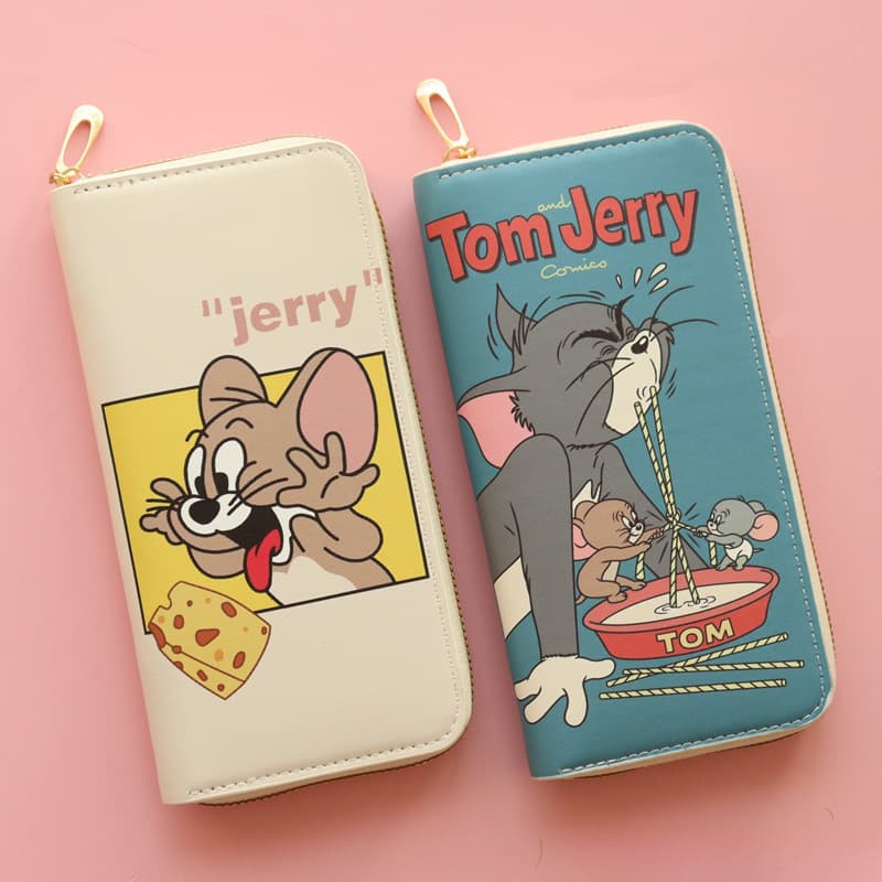 Men's and girls' cartoon long zipper large capacity middle school students and teenagers children's wallet coin purse mobile phone bag