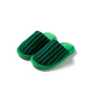 Cross-Border Amazon Closed-Toe Color-Block Cotton Slippers for Women, Dopamine Stripe Fuzzy Slippers, Home Ins Plush Slippers
