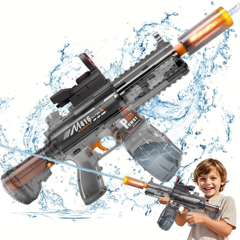 2026 New Cross-border Drop Shipping Children's Water Gun 17.5 Children's Water Gun with LED Cross-border