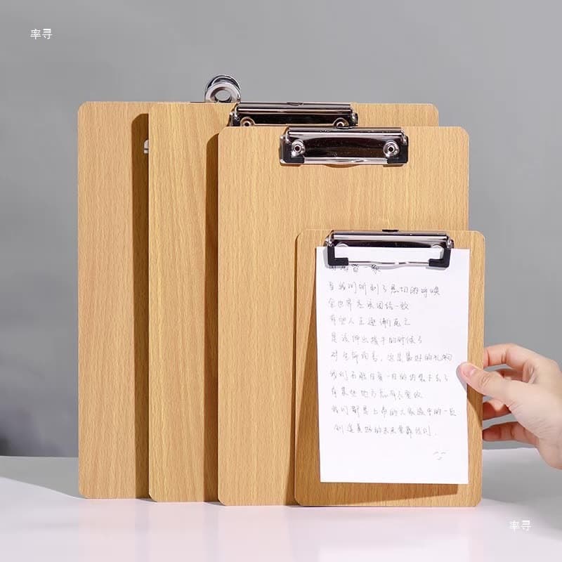 Wooden board clips with writing surface, butterfly clips with hooks, 4 file clips, hardboard writing clipboards, menu clips, 5 ticket clips.