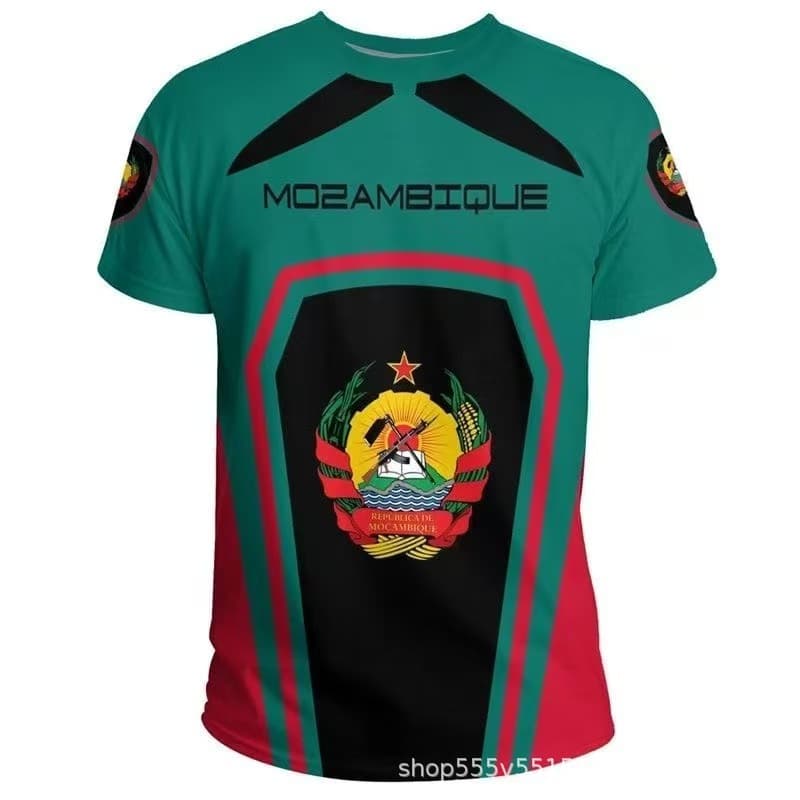 2026 Africa Ghana T-shirt Fashion 3D Printing Men's Casual Round Neck T-Shirt Summer Sports Round Neck Short Sleeve T-Shirt