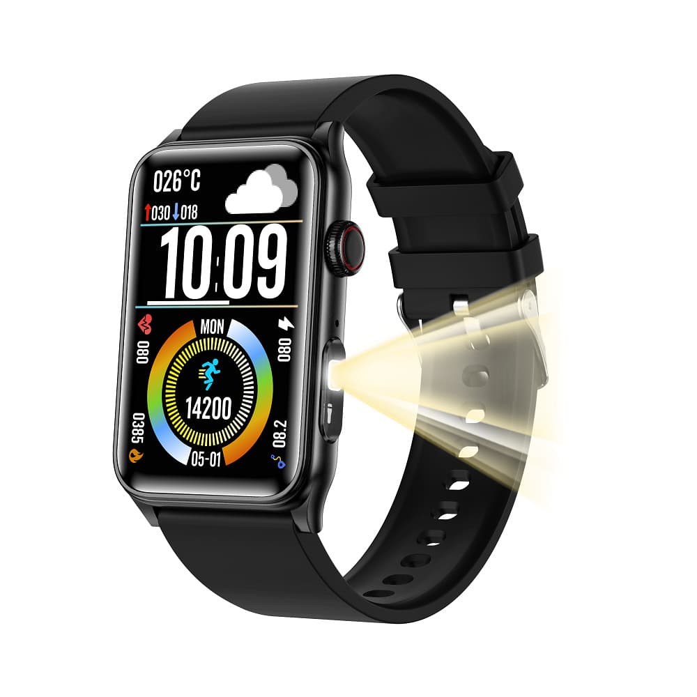 G50 Smart Watch 1.57-inch Display Flashlight Blood Glucose Heart Rate Blood Pressure Blood Oxygen Bluetooth Call Smart Watch