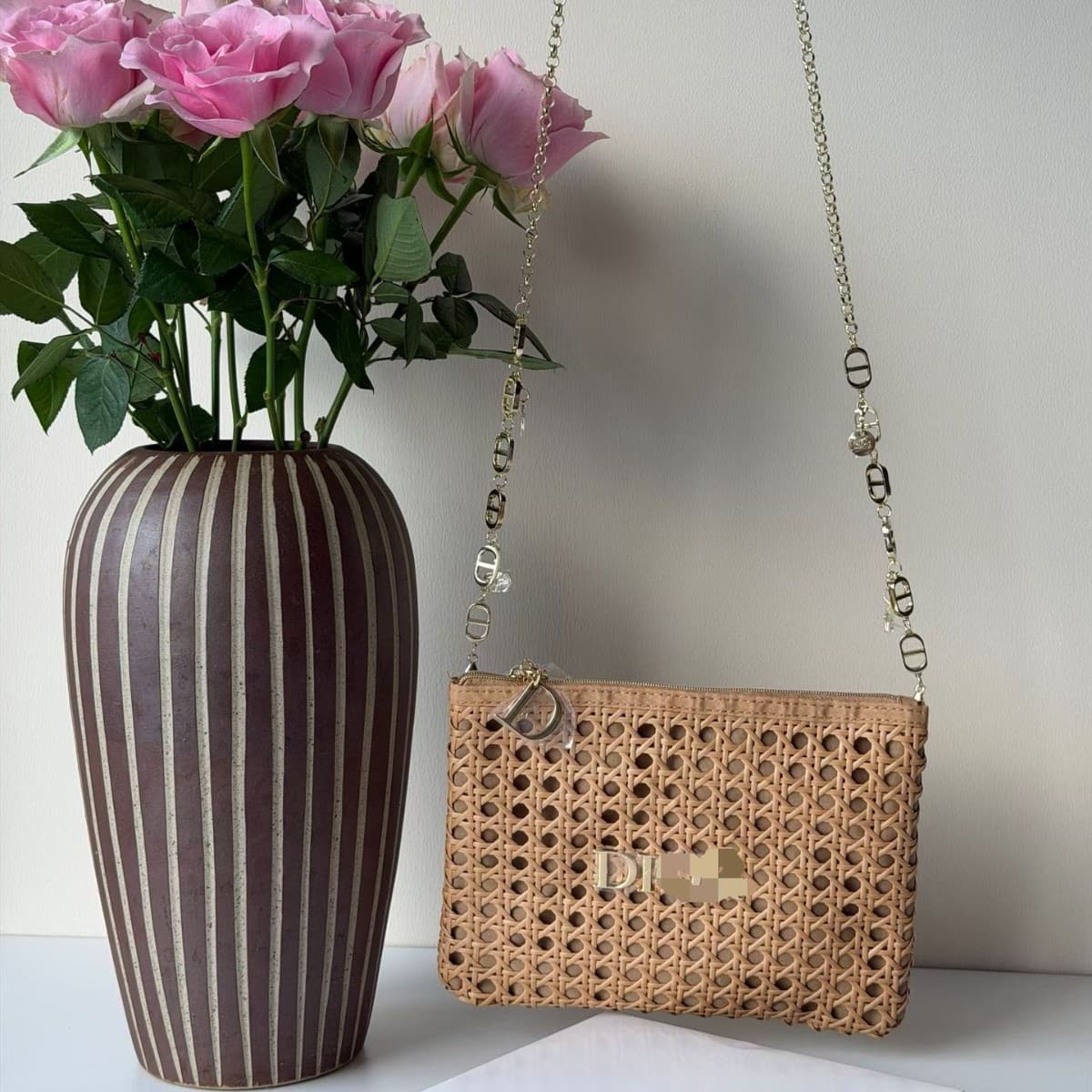 D Brand Chain DIY 2026 New Style Woven Hollow Women's Beach Bag DIV Chain Shoulder Crossbody