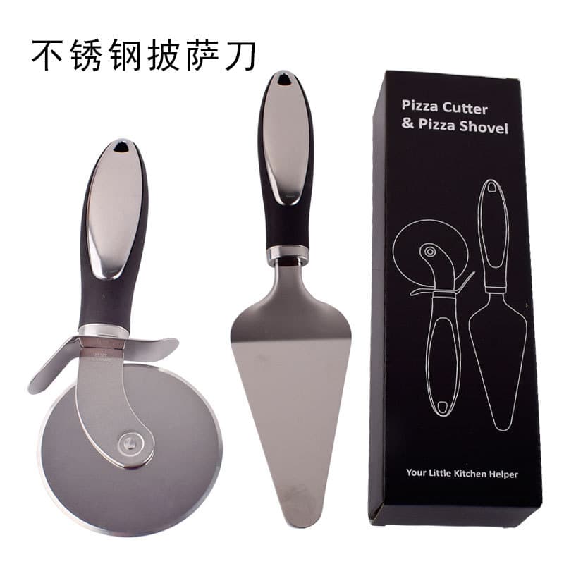 Stainless Steel Pizza Cheese Spatula Pancake Pizza Wheel Knife Rotating Wheel Cutter Dough Divider Cake Baking Tool