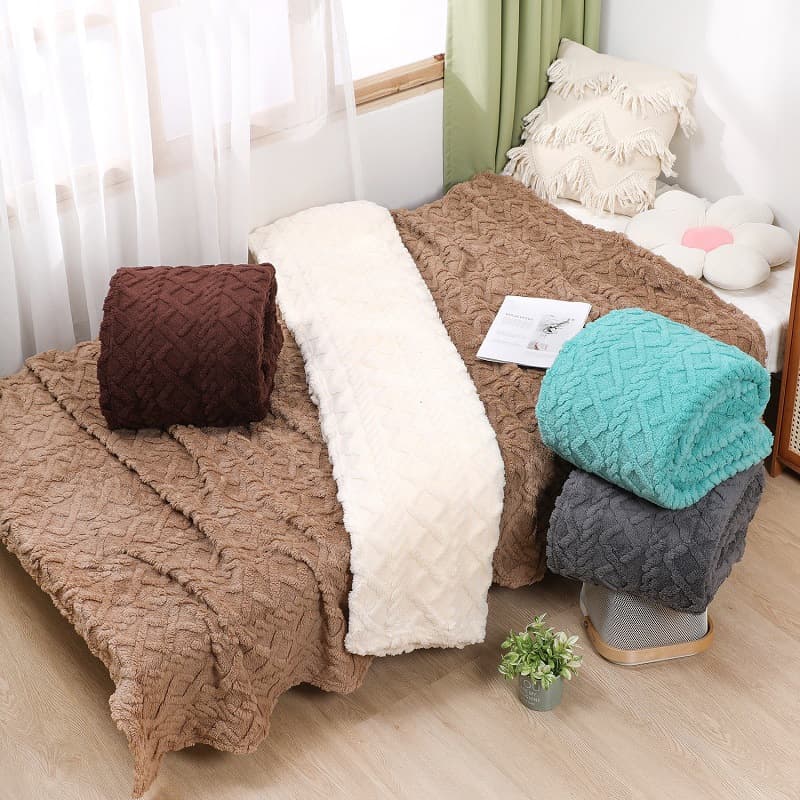 Soft Fleece Blanket for Adults, Extra Large Warm Throw Blanket, Summer Air Conditioning Blanket, Nap Blanket, Double Terry Blanket 200*220cm