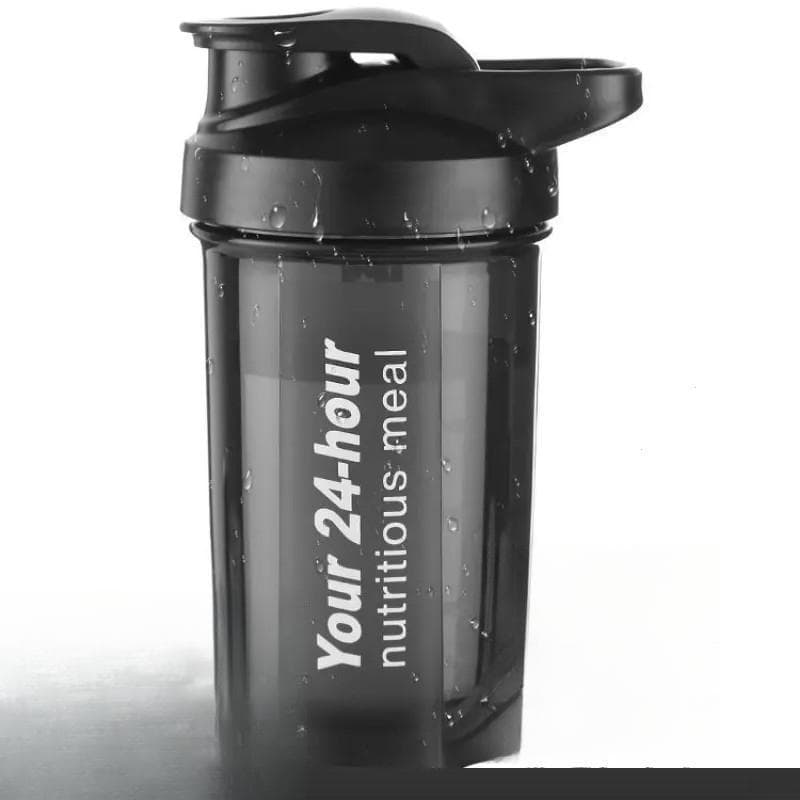 Shaker Cup for Sports, Fitness, Meal Replacement, and Protein Shakes with Measurement Scale and Mixing Ball