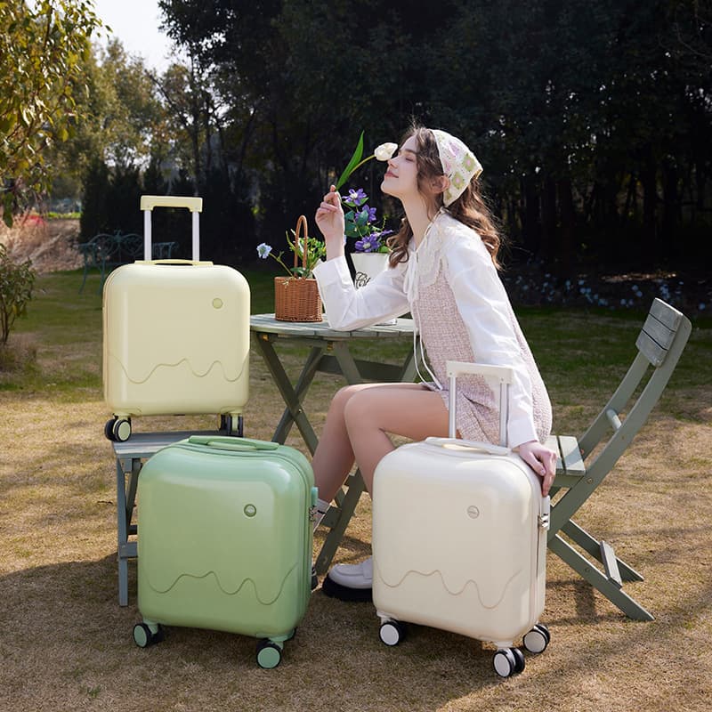 2026 New Suitcase 20-Inch Carry-On Luggage Kids 18-Inch Travel Case Women's Trolley Case Sturdy Durable Rechargeable