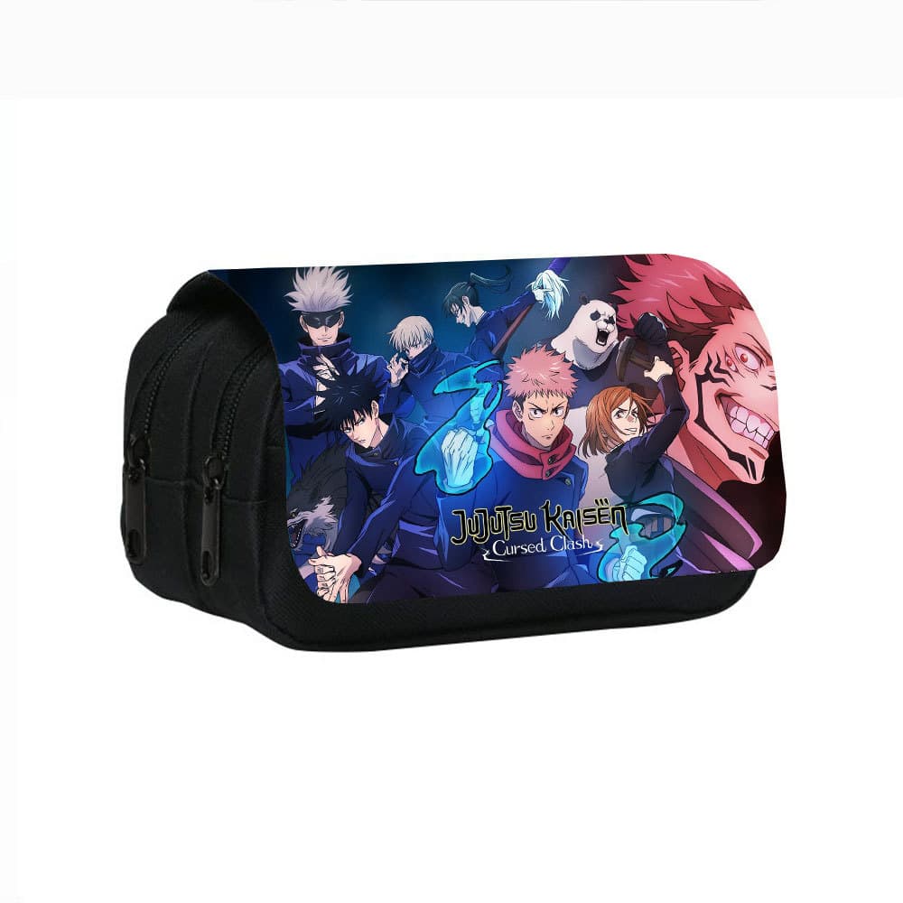 Spell Return Printed Double-Layer Pencil Bag Jujutsu Kaisen Anime Primary and Secondary School Children's Pencil Stationery Bag