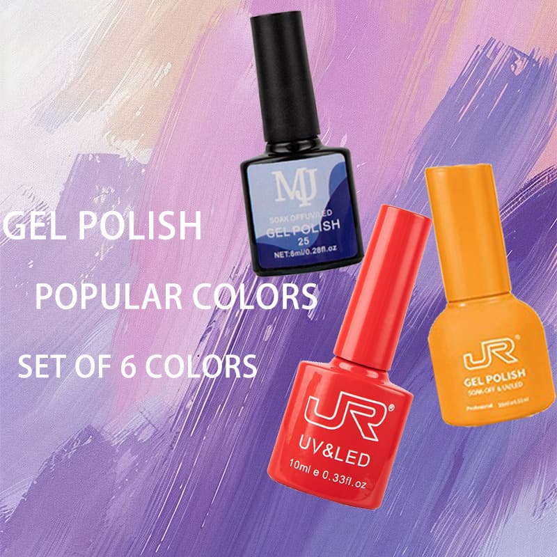6-Color Gel Nail Polish Set, Quick-Dry, No UV Lamp Needed, Macaron Gel Polish, One-Step Gel, Factory Wholesale