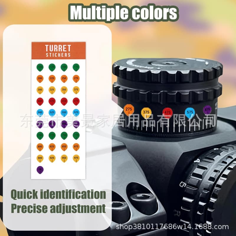 Cross-border New Rifle Scope Turret Stickers for Long-Range Shooting Hunting Scope Data Stickers