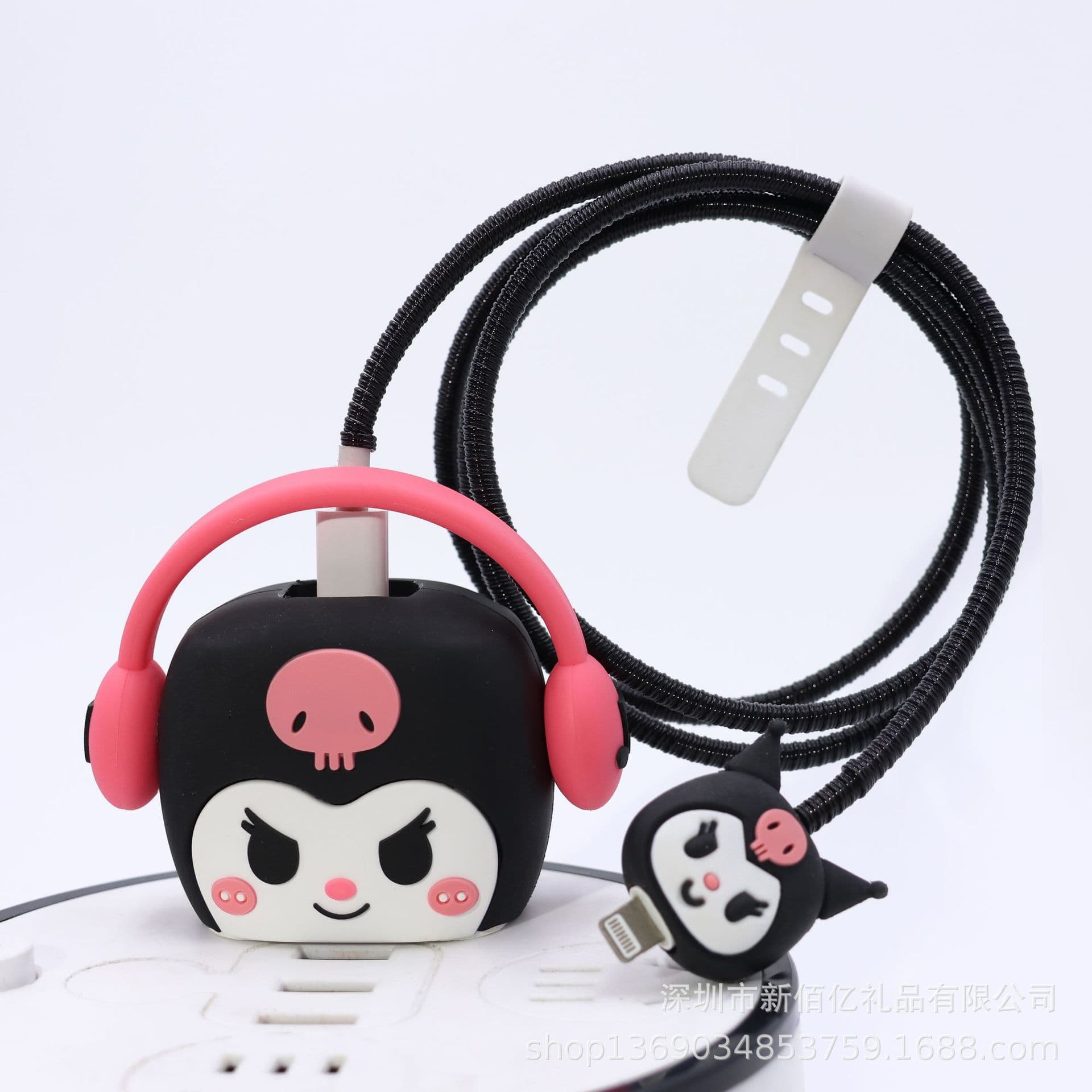 Cute Cartoon Data Cable Protector Case for Apple 18/20W, Cable Bite Organizer, Tie Wrap, Cord Storage