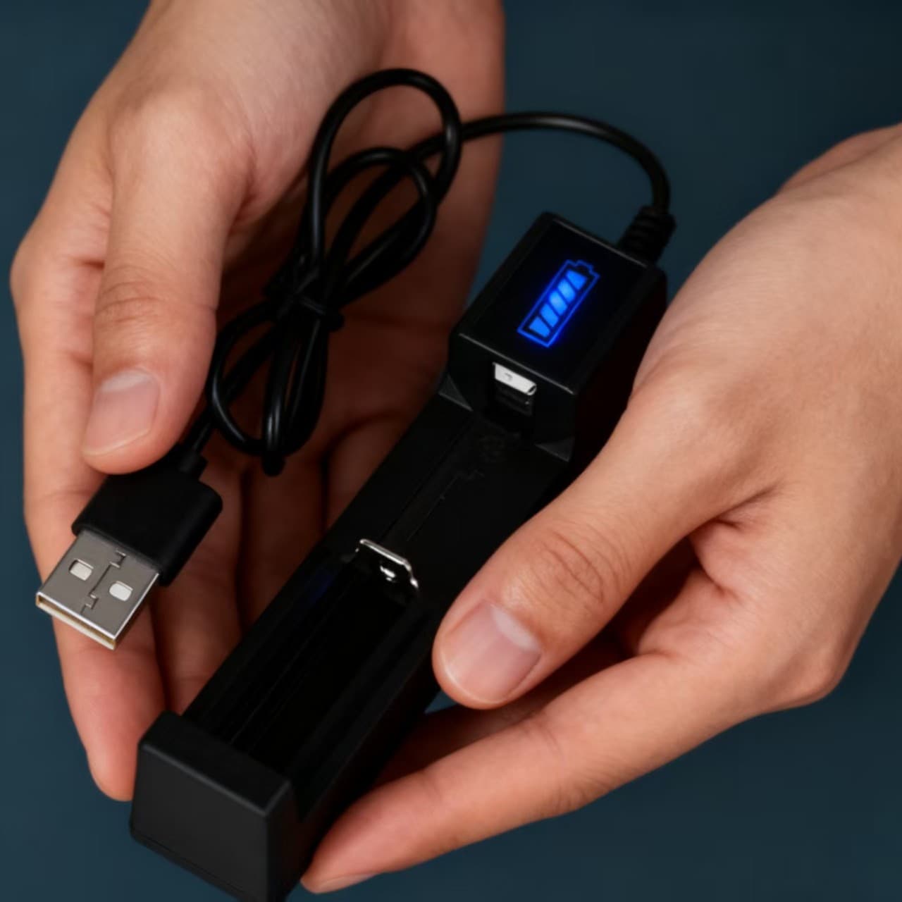 Lithium Battery Charger USB Cradle Charger 4.2V Universal Charger 26650 14500 18650