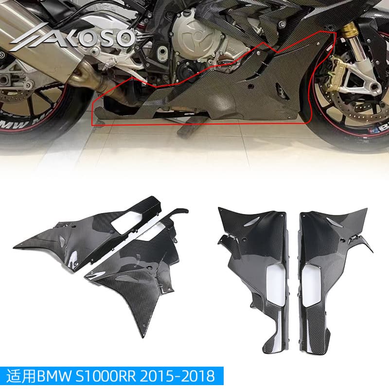 BMW S1000RR Motorcycle Carbon Fiber Side Panel Downstream Diffuser Accessories Suitable for 2016-2019 Models Customizable Size