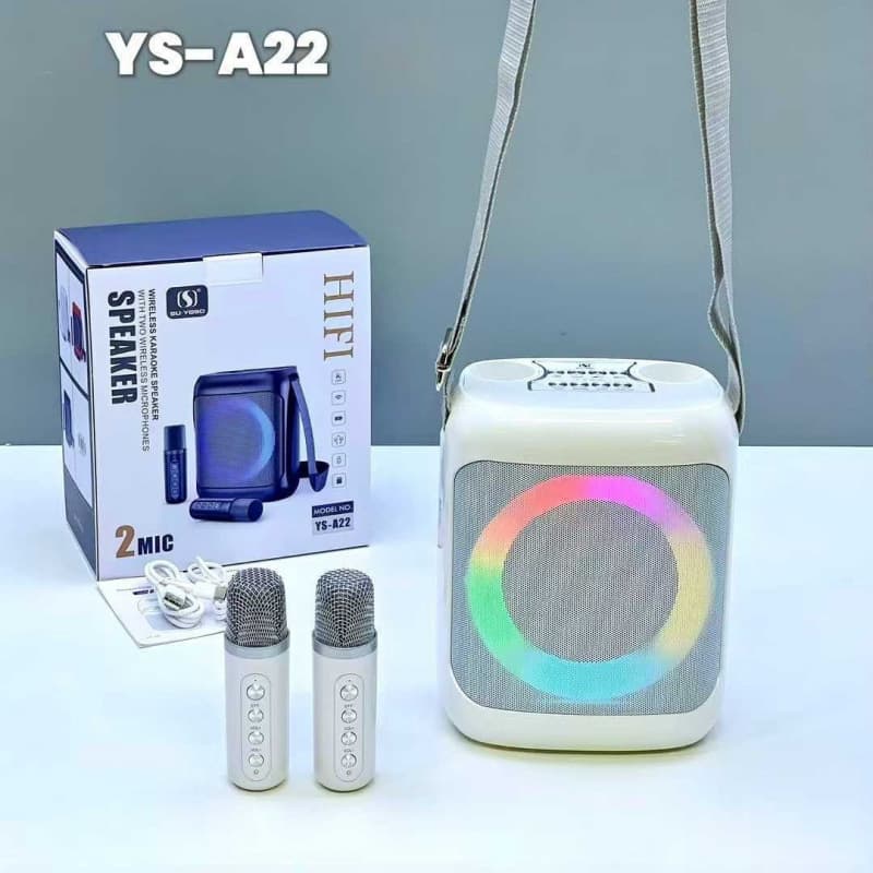 YS-A22 Hot Selling Karaoke Set K Song Speaker Bluetooth Speaker Dual Microphone Speaker Microphone All-in-One
