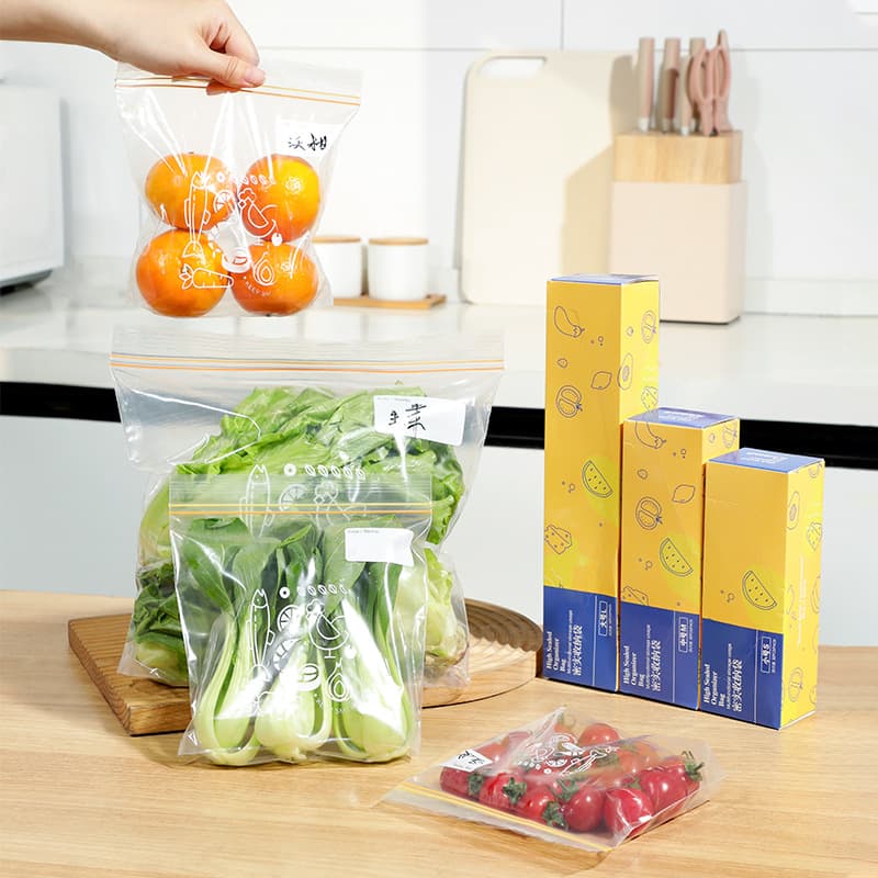 Home Use Food Preservation Sealable Bag Freezer Special Self-Sealing Fridge Plastic Sealing Bag Food Sub-Packing