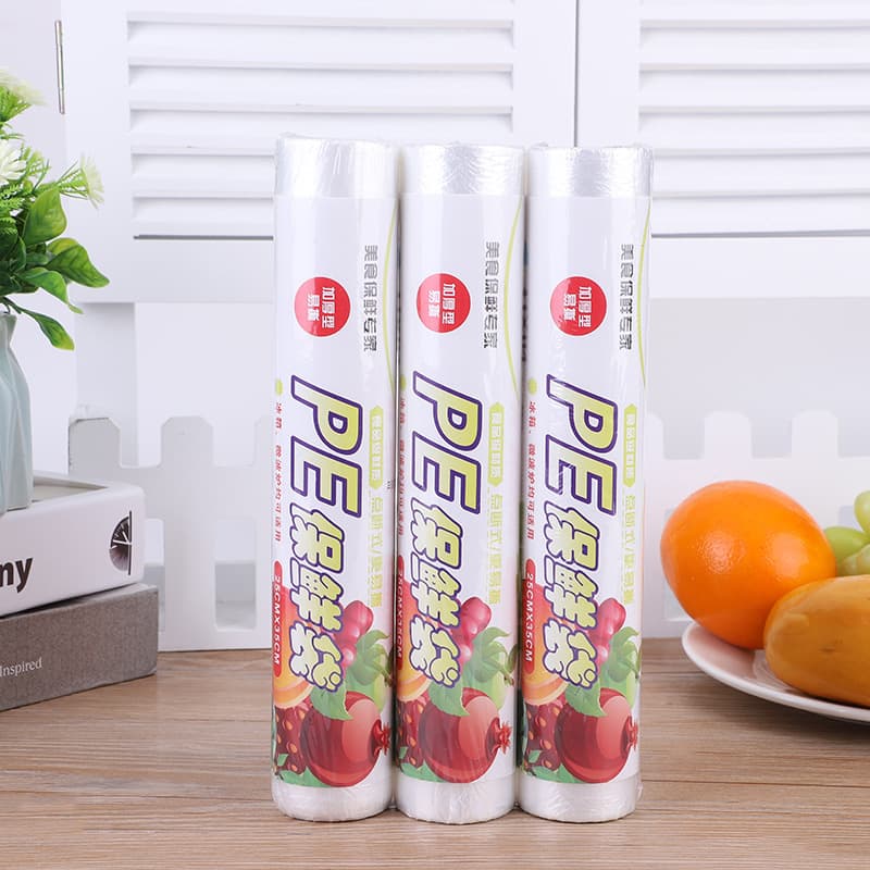 Hand-shred PE food fresh-keeping bag, supermarket roll bag, point-break plastic bag, enlarged 25*35CM seal