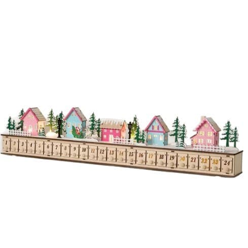 Cross-border New Product Christmas Advent Calendar Decorative Ornament Wooden Craft