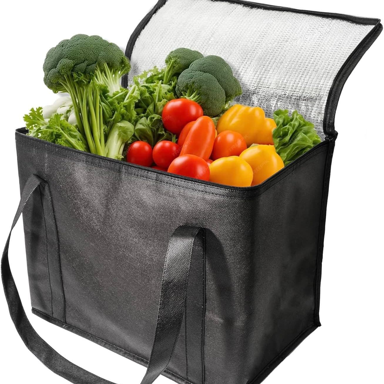 Custom Thickened Pearl Cotton Non-woven Cross-handle Insulated Bags, Size Customization, Silk Screen Printing, Takeaway Insulated Bag Manufacturer