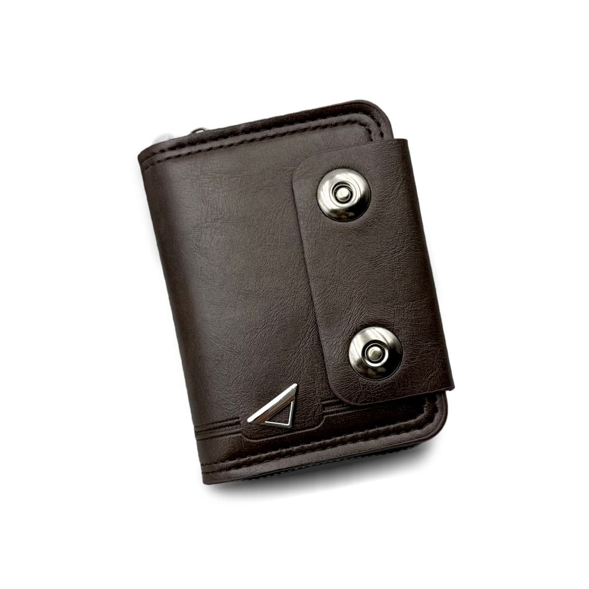 New Cross-Border Men's Anti-Demagnetization Accordion Card Holder Double Buckle Wallet Large Capacity Trendy Card and Coin Organizer