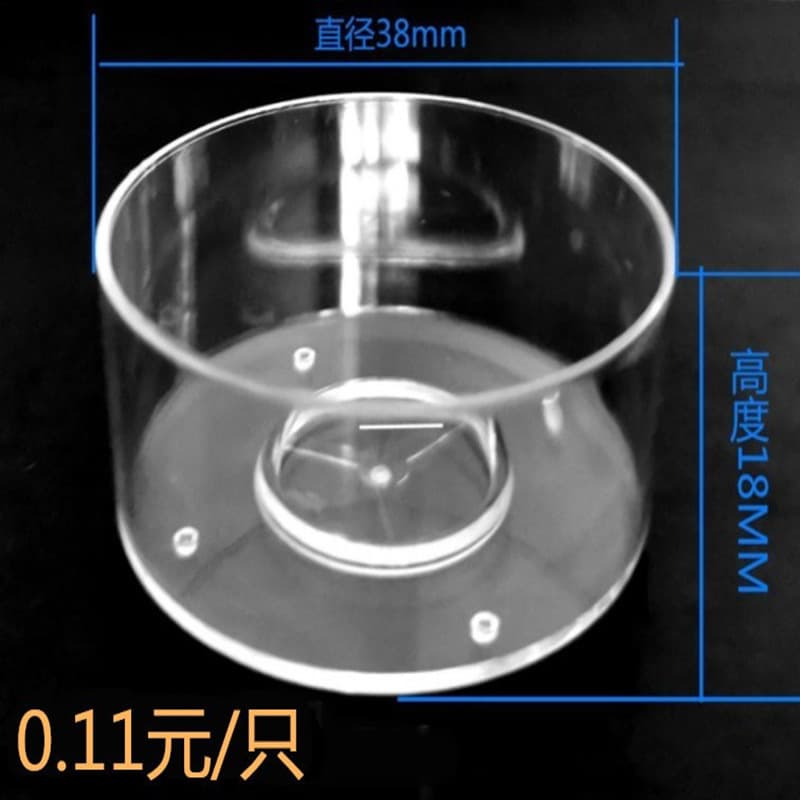Candle container PC transparent flame-retardant plastic tea light shell round tea light cup candle cup tea light plastic shell