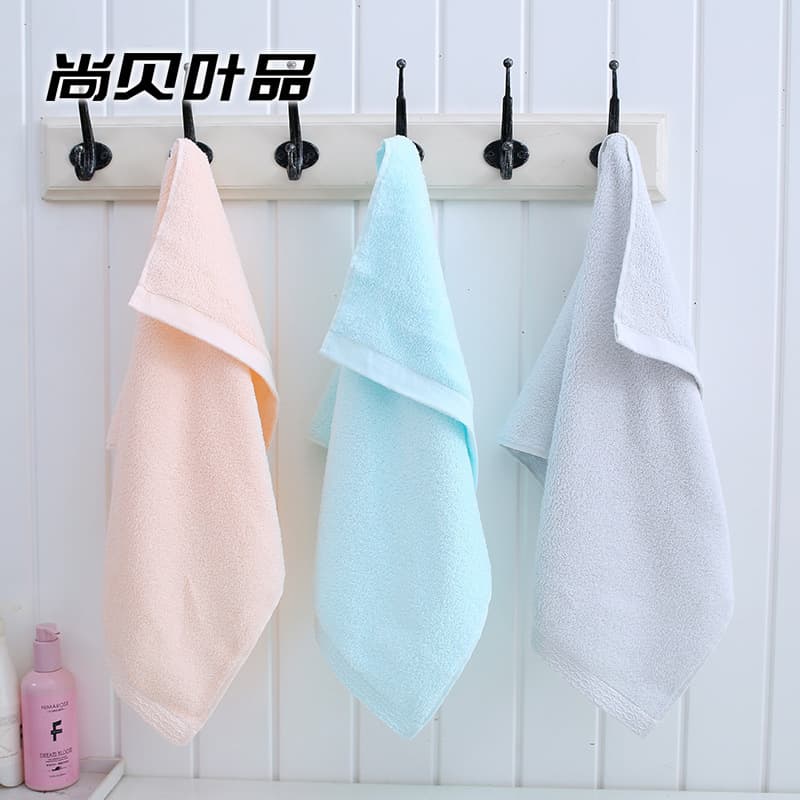 Gaoyang Shangpin 16-count Pure Cotton Plain Weave Towel, Solid Jacquard Fish Scale All-Cotton Antibacterial Face Towel, Fish Scale Jacquard
