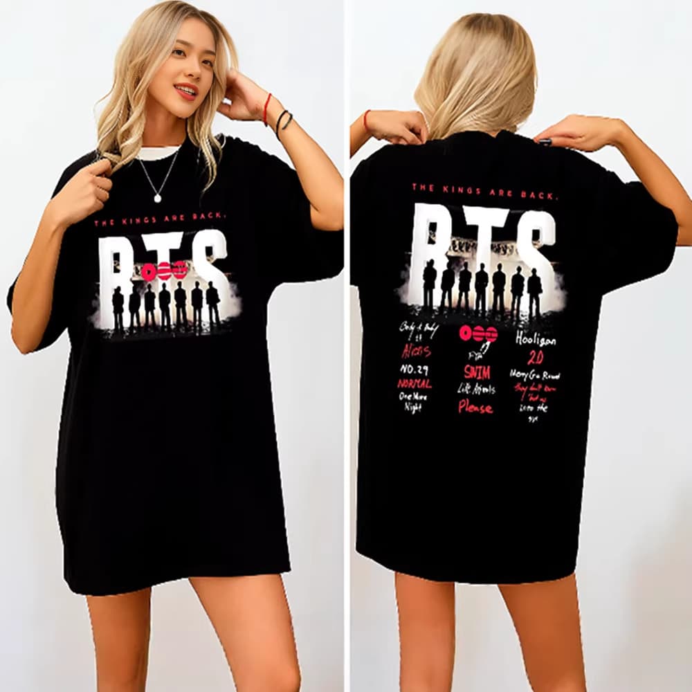 BTS 2026 Album Concert T-Shirt Kpop Fan Merch ARMY Support Top
