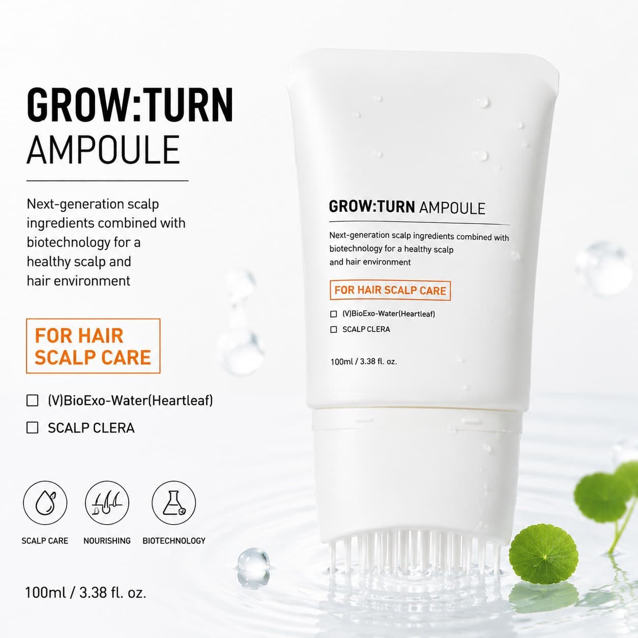 Cross-border Hair Growth Serum hair growth comb essence comes with brush head massage scalp essence