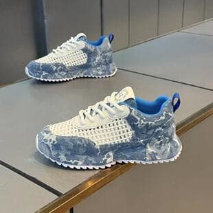 2026 Summer Fashion Chunky Dad Sneakers, Trendy Woven Mesh Breathable Lightweight Versatile Shoes for Men