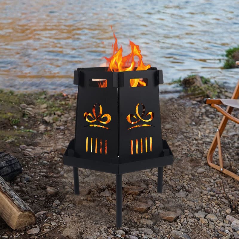 New Garden Outdoor Camping Picnic Portable Firewood Stove Foldable Grill Fire Pit Campfire Stand