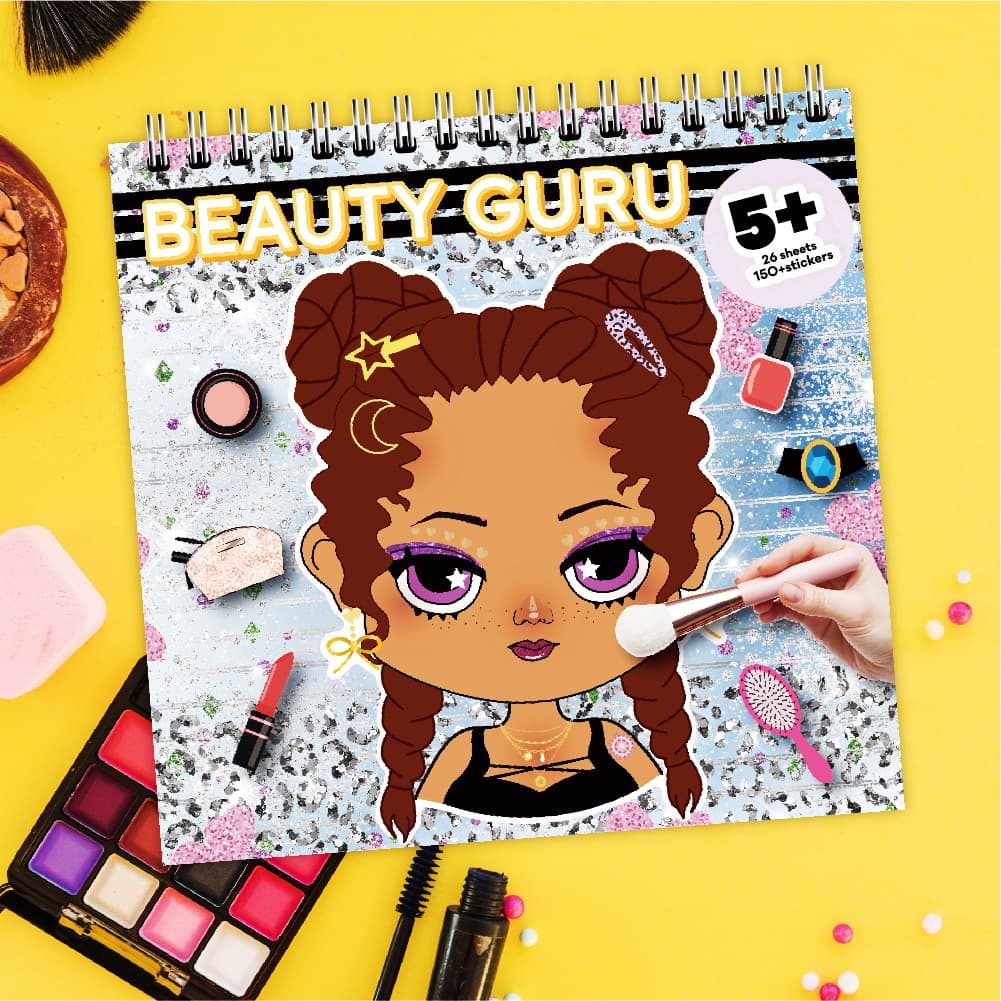 Makeup Coloring Book Set - Graffiti Drawing Creative DIY Makeup Coloring Sticker Book