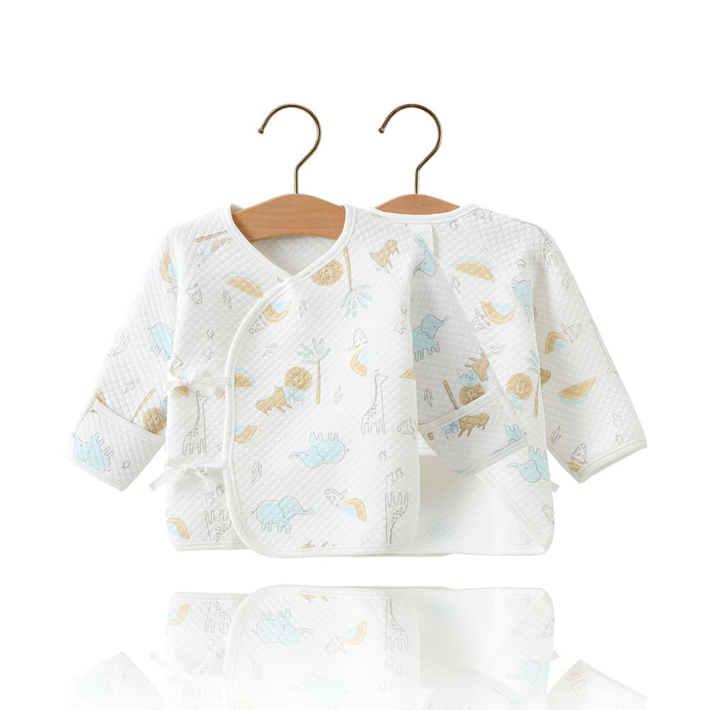 Wholesale of newborn baby maternity half-back blouses, pure cotton, seamless, Class A, suitable for spring, autumn, and winter, warm clothing for newborns and full-month-old babies.